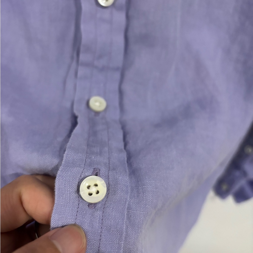 Ralph Lauren Purple Label Linen Shirt 15.5 - Picture 6 of 7